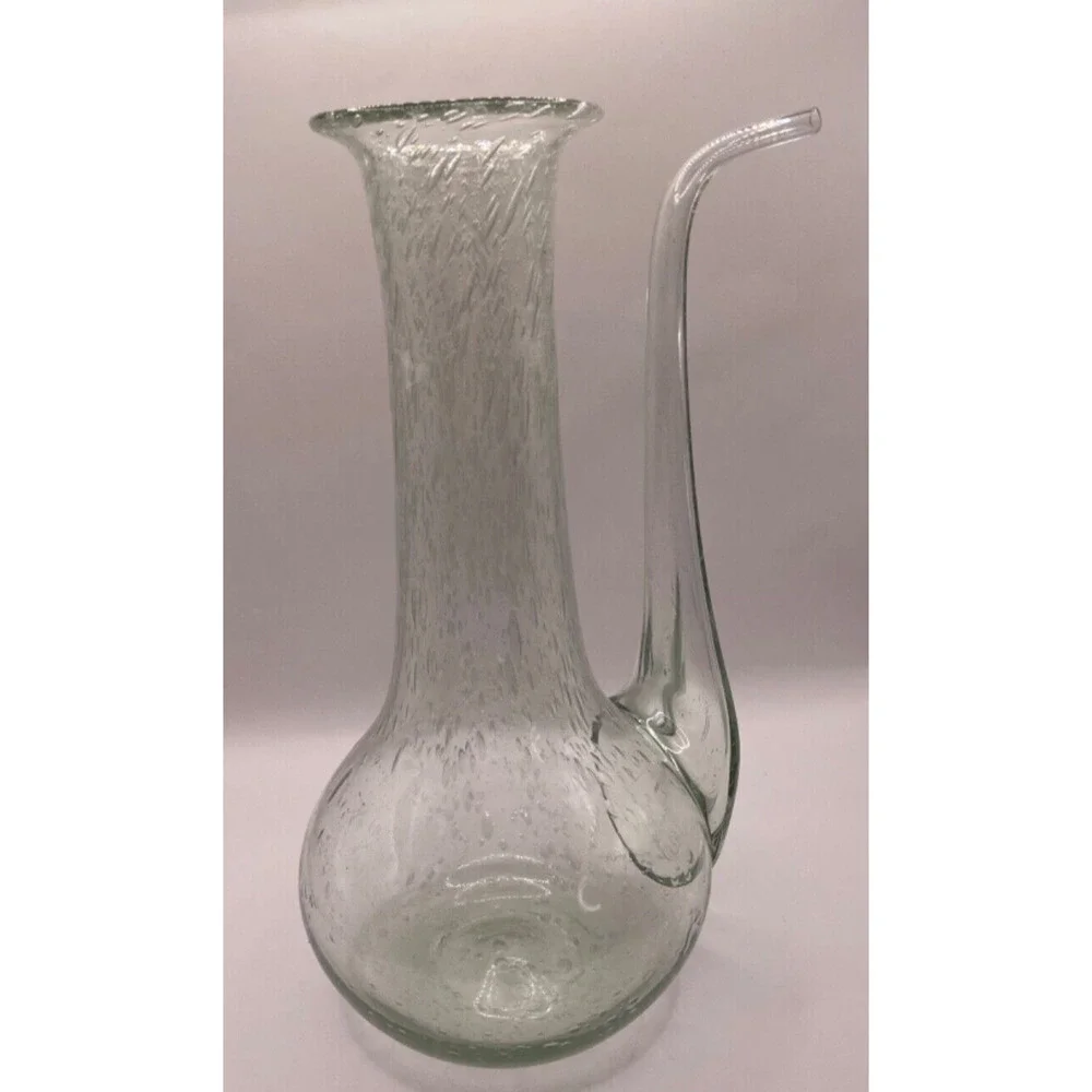 Handblown La Verrerie de Biot Arlequin France Bubbles Art Glass Signed